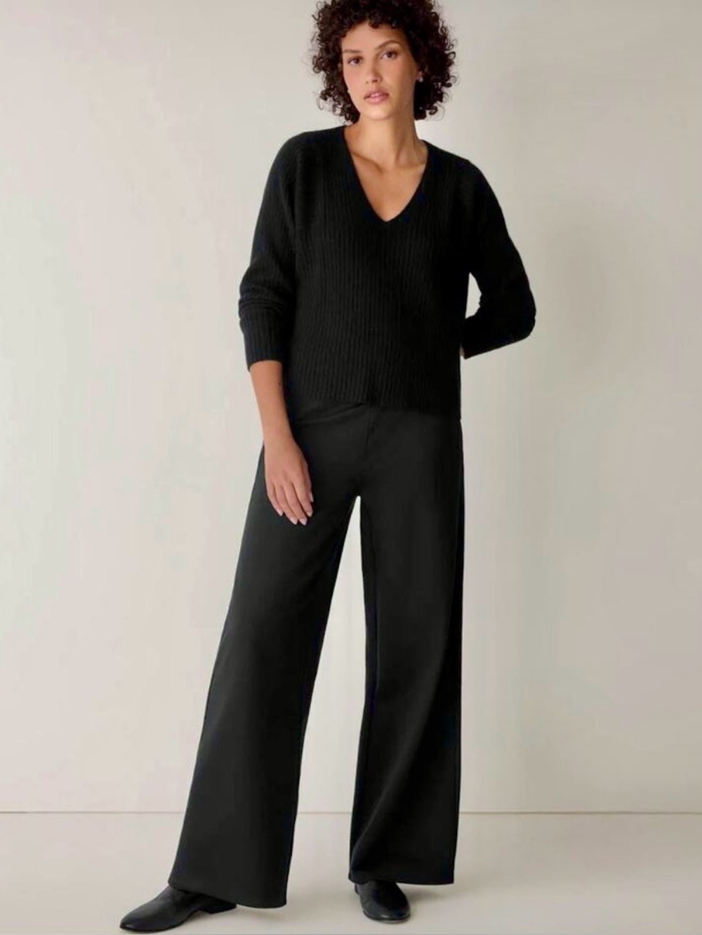 Eileen Fisher Ponte Knit Black Women's Pants
